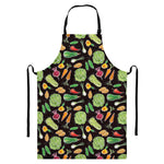 Fresh Vegetable Pattern Print Bib Apron With Pocket