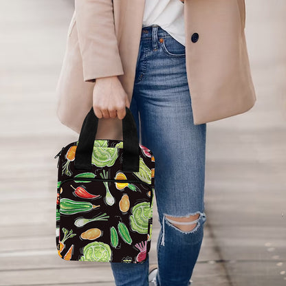 Fresh Vegetable Pattern Print Bible Tote Bag