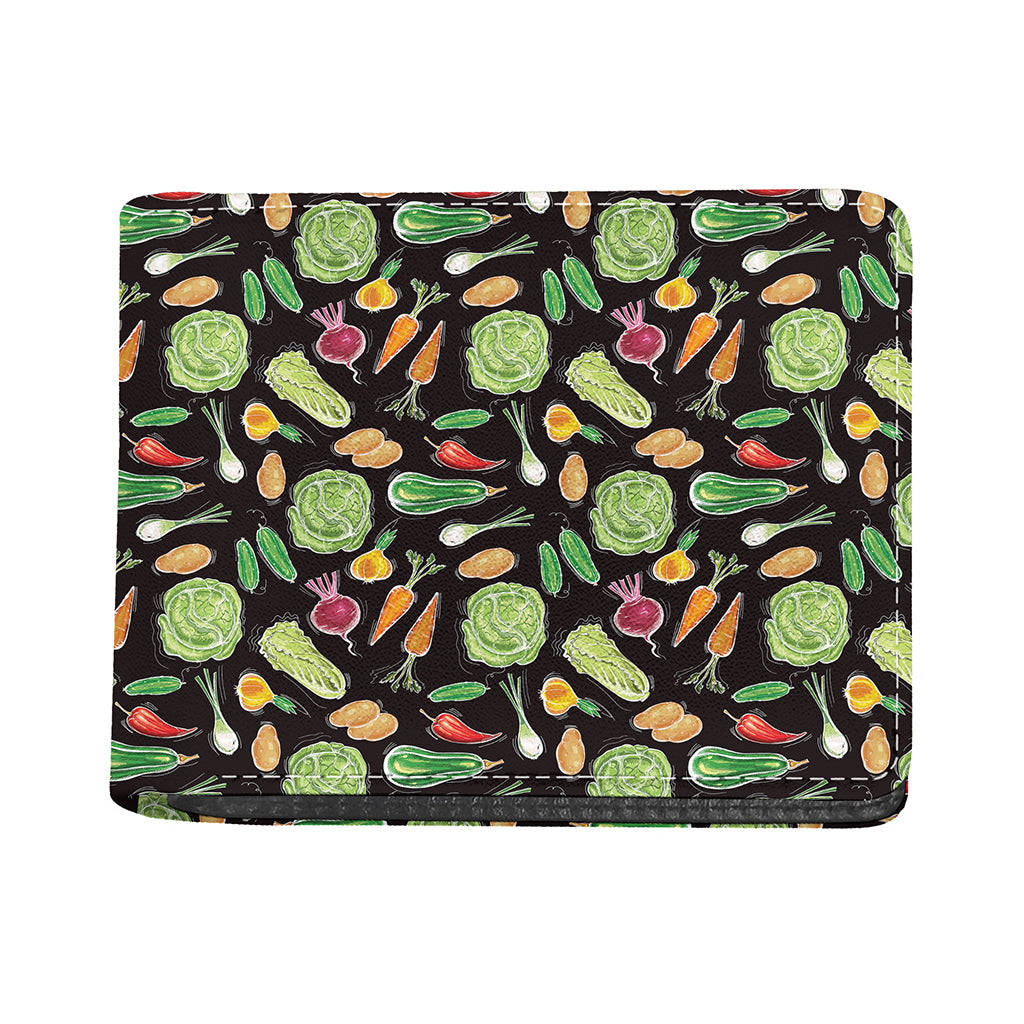Fresh Vegetable Pattern Print Bifold Wallet