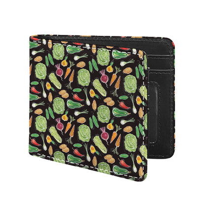Fresh Vegetable Pattern Print Bifold Wallet