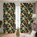 Fresh Vegetable Pattern Print Dimout Pencil Pleat Curtains