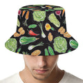 Fresh Vegetable Pattern Print Bucket Hat