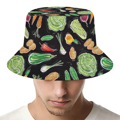 Fresh Vegetable Pattern Print Bucket Hat