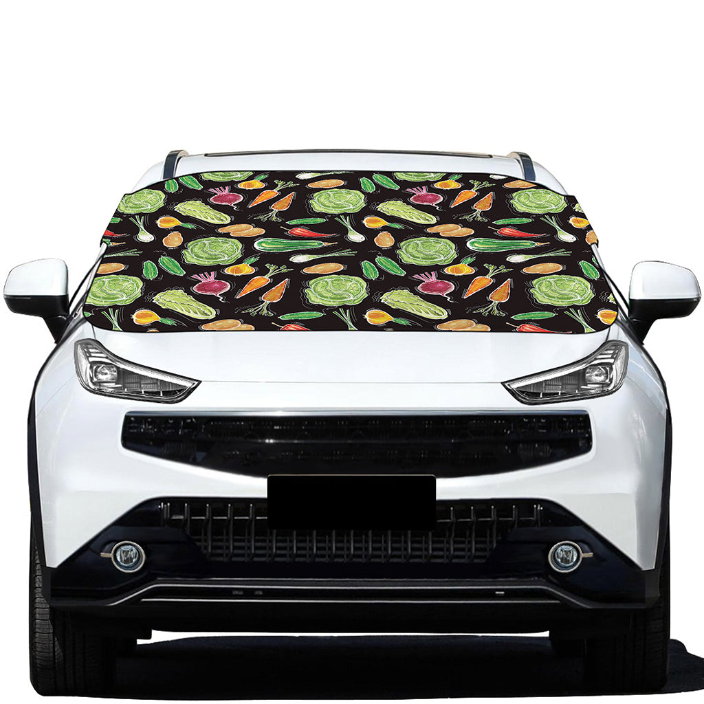 Fresh Vegetable Pattern Print Car Windshield Snow Cover