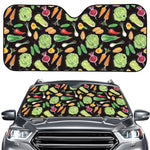 Fresh Vegetable Pattern Print Car Windshield Sun Shade
