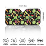Fresh Vegetable Pattern Print Car Windshield Sun Shade