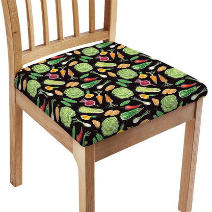 Fresh Vegetable Pattern Print Chair Cushion Cover