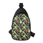 Fresh Vegetable Pattern Print Chest Bag
