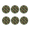 Fresh Vegetable Pattern Print Coaster Set