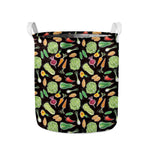 Fresh Vegetable Pattern Print Collapsible Laundry Basket