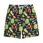 Fresh Vegetable Pattern Print Cotton Shorts