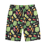 Fresh Vegetable Pattern Print Cotton Shorts
