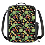 Fresh Vegetable Pattern Print Crossbody Lunch Bag