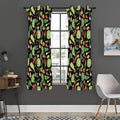 Fresh Vegetable Pattern Print Grommet Curtain Panels