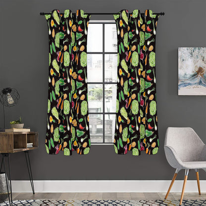 Fresh Vegetable Pattern Print Curtain