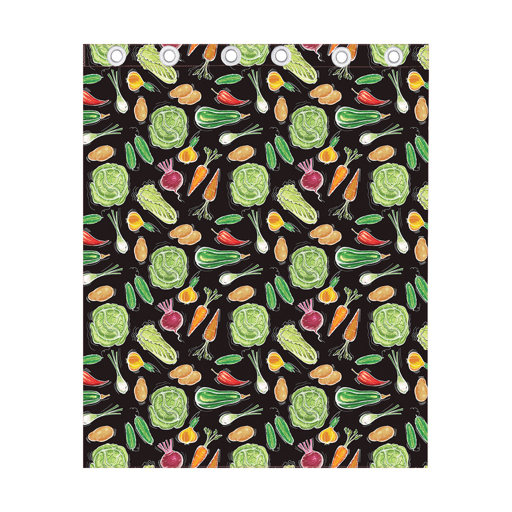 Fresh Vegetable Pattern Print Curtain