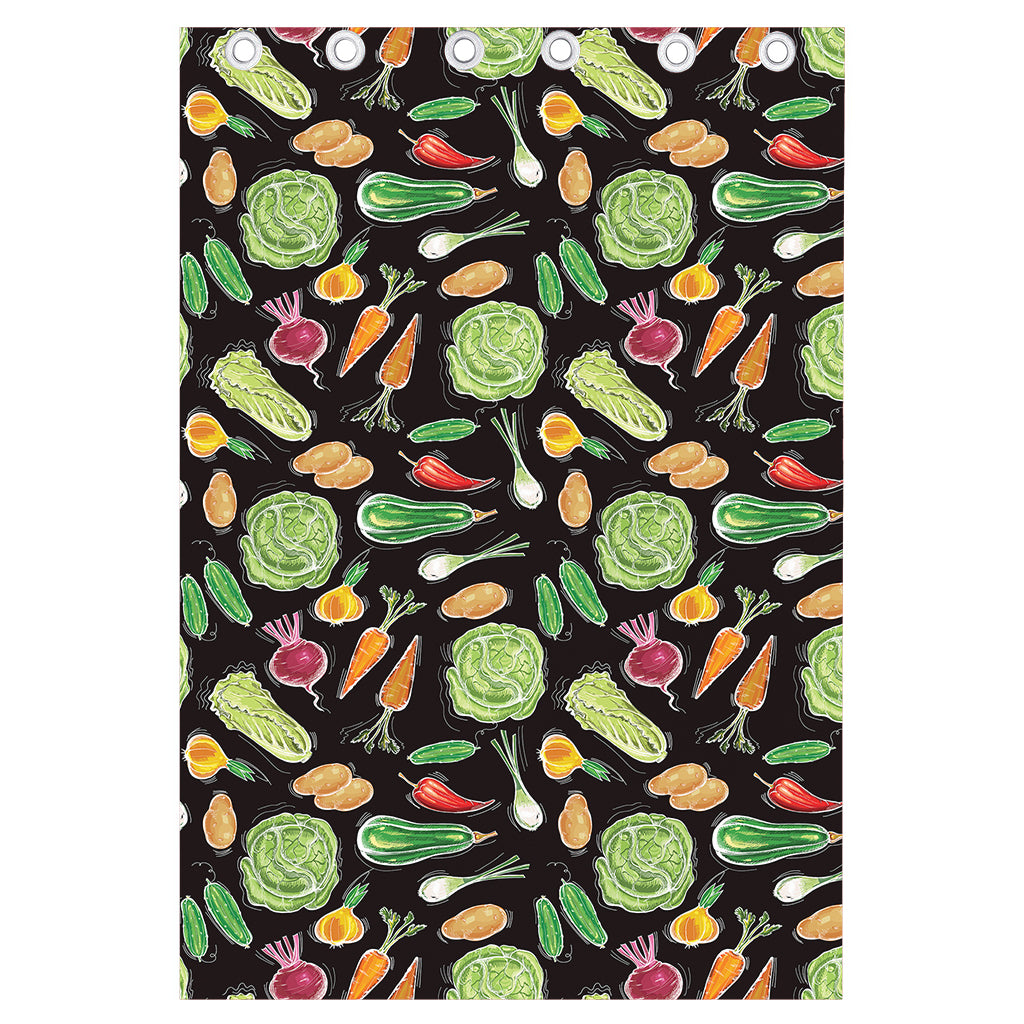 Fresh Vegetable Pattern Print Curtain