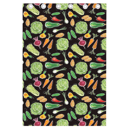 Fresh Vegetable Pattern Print Curtain