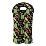 Fresh Vegetable Pattern Print Double Neoprene Wine Tote