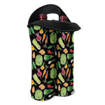 Fresh Vegetable Pattern Print Double Neoprene Wine Tote