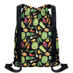 Fresh Vegetable Pattern Print Drawstring Backpack