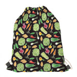 Fresh Vegetable Pattern Print Drawstring Bag