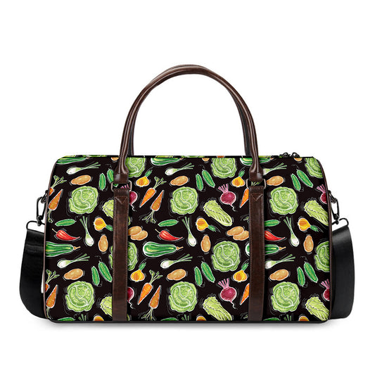 Fresh Vegetable Pattern Print Duffle Bag