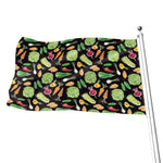 Fresh Vegetable Pattern Print Flag