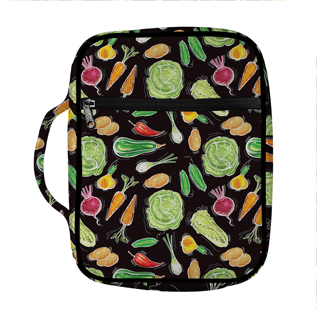 Fresh Vegetable Pattern Print Front Pocket Bible Bag