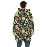Fresh Vegetable Pattern Print Hoodie Blanket