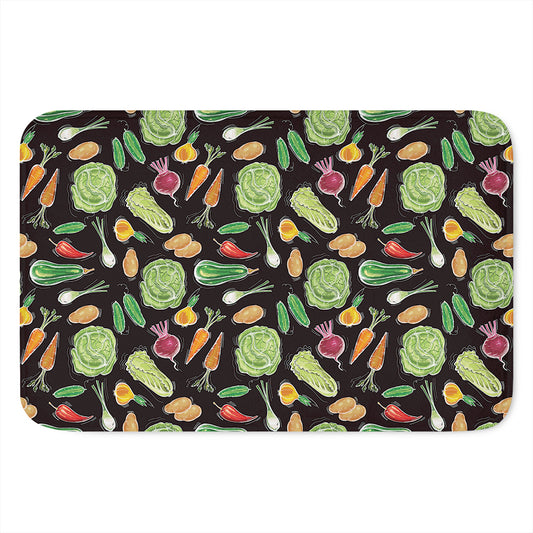 Fresh Vegetable Pattern Print Indoor Door Mat