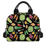 Fresh Vegetable Pattern Print Insulated Lunch Bag