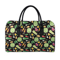 Fresh Vegetable Pattern Print Leather Duffel Bag