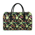 Fresh Vegetable Pattern Print Leather Duffle Bag