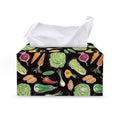 Fresh Vegetable Pattern Print Leather Tissue Box Cover
