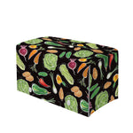 Fresh Vegetable Pattern Print Leather Tissue Box Cover