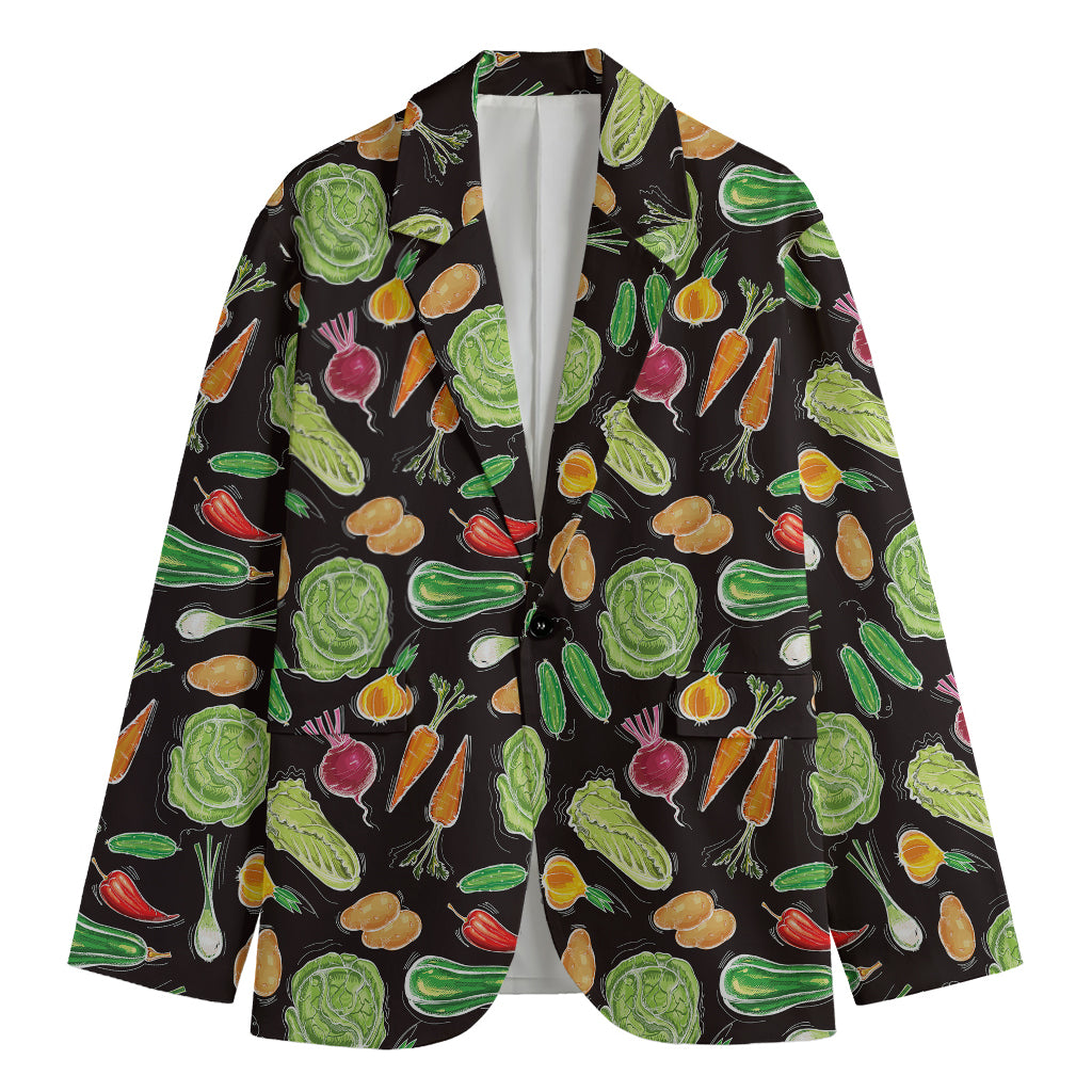 Fresh Vegetable Pattern Print Men's Blazer