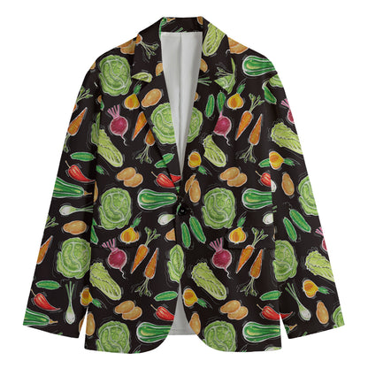 Fresh Vegetable Pattern Print Men's Blazer