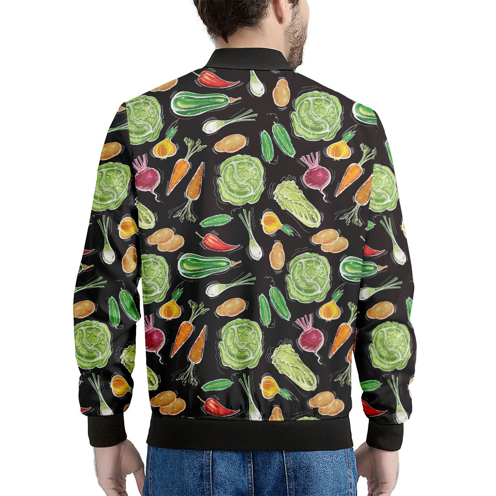 Fresh Vegetable Pattern Print Men's Bomber Jacket