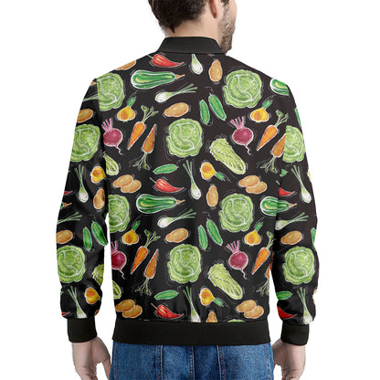 Fresh Vegetable Pattern Print Men's Bomber Jacket