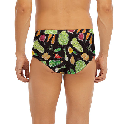 Fresh Vegetable Pattern Print Men's Briefs