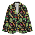 Fresh Vegetable Pattern Print Men's Cotton Blazer