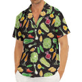 Fresh Vegetable Pattern Print Men's Deep V-Neck Shirt