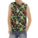 Fresh Vegetable Pattern Print Men's Fitness Tank Top