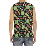 Fresh Vegetable Pattern Print Men's Fitness Tank Top