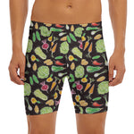 Fresh Vegetable Pattern Print Men's Long Boxer Briefs