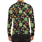 Fresh Vegetable Pattern Print Men's Long Sleeve Rash Guard