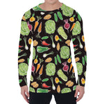 Fresh Vegetable Pattern Print Men's Long Sleeve T-Shirt