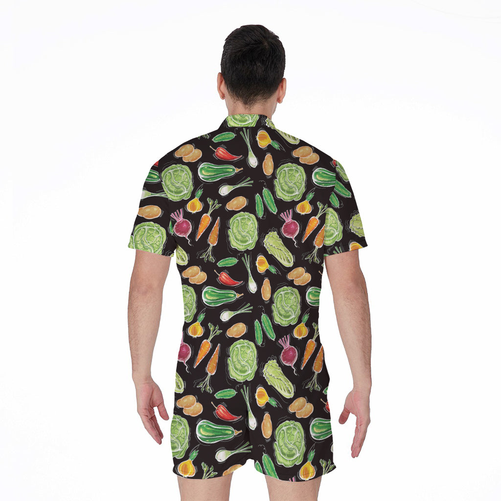 Fresh Vegetable Pattern Print Men's Rompers