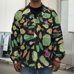 Fresh Vegetable Pattern Print Men's Shirt Jacket